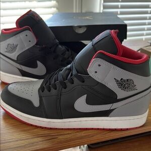 Jordan Black and Gray High-Top Sneakers